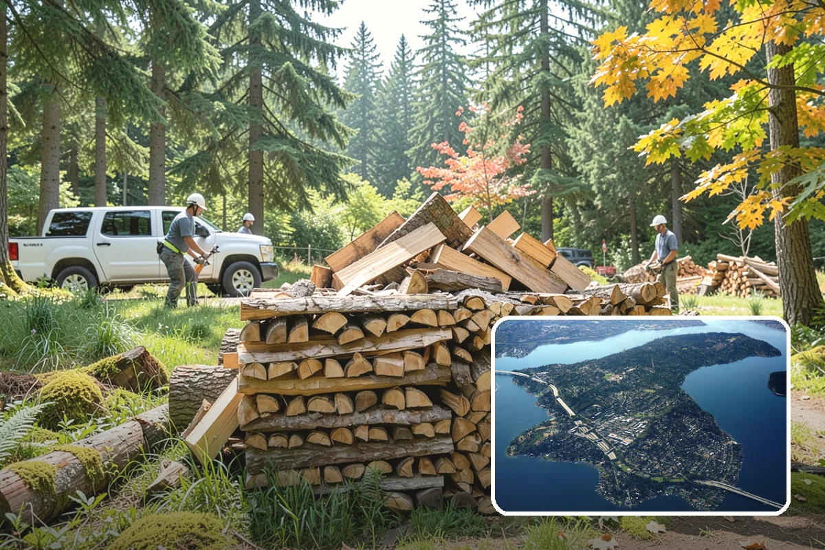 On-Site Firewood Milling in Mercer Island, King County, WA - Handles large log volumes efficiently