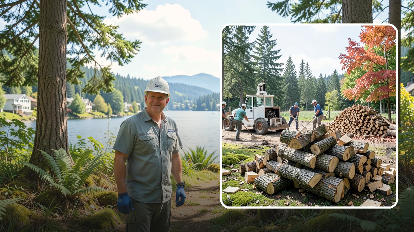 On-Site Firewood Milling in Milton, King County, WA - We bring firewood processing equipment to your property to mill logs into finished firewood.