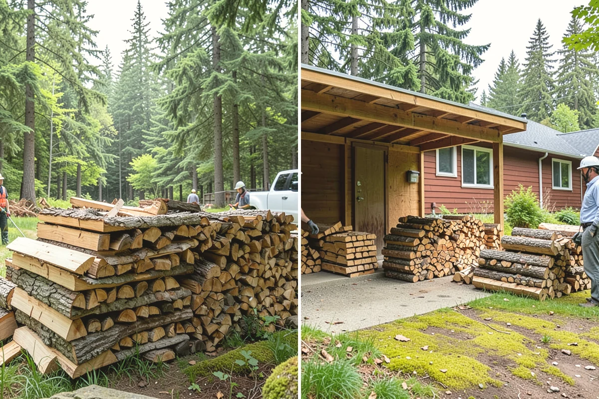 On-Site Firewood Milling in Mountlake Terrace, Snohomish County, WA - We evaluate your log pile and site access