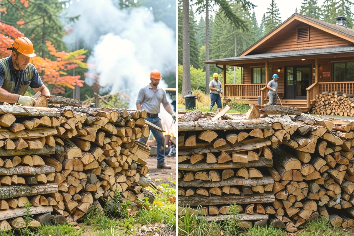 On-Site Firewood Milling in Mukilteo, Snohomish County, WA - We evaluate your log pile and site access