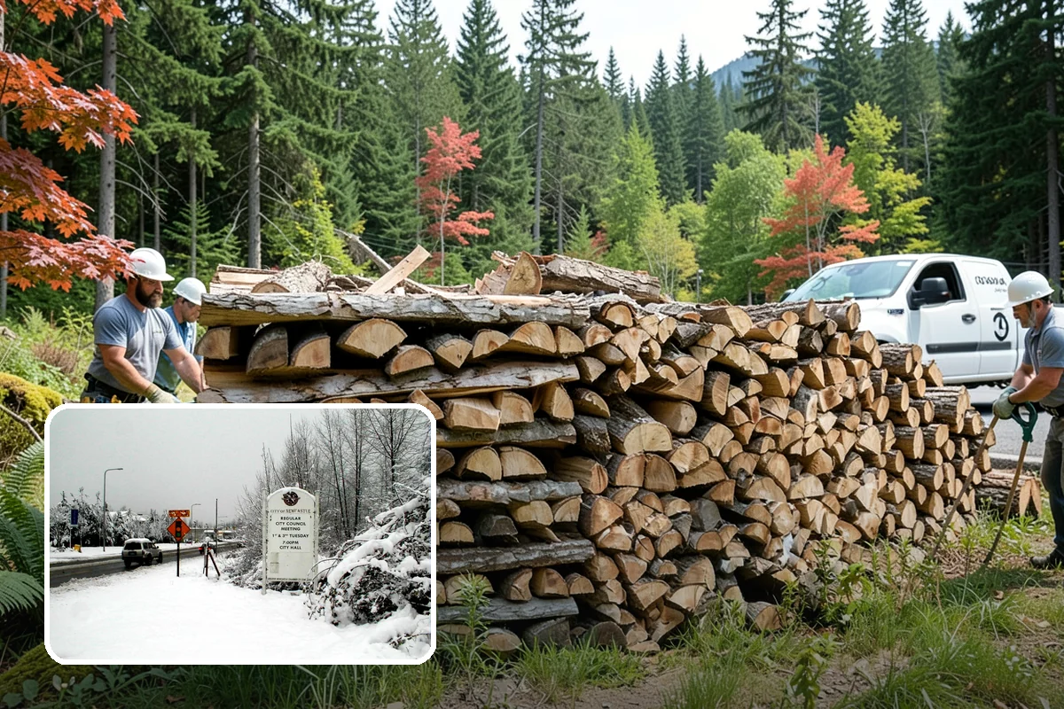On-Site Firewood Milling in Newcastle, King County, WA - Handles large log volumes efficiently