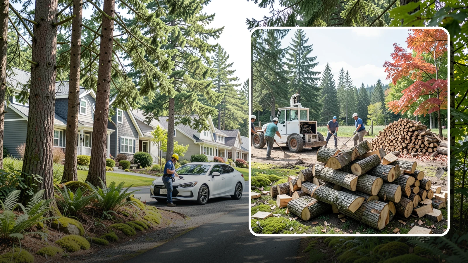 On-Site Firewood Milling in Normandy Park, King County, WA - We bring firewood processing equipment to your property to mill logs into finished firewood.