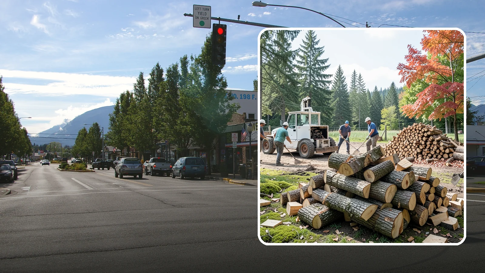 On-Site Firewood Milling in North Bend, King County, WA - We bring firewood processing equipment to your property to mill logs into finished firewood.