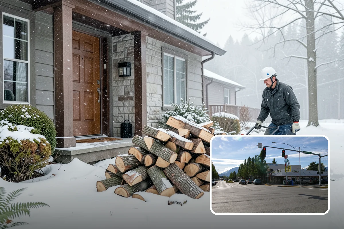 On-Site Firewood Milling in North Bend, King County, WA - Handles large log volumes efficiently