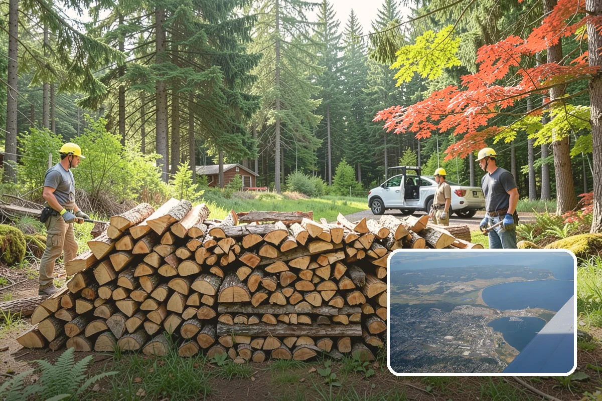 On-Site Firewood Milling in Oak Harbor, Island County, WA - Handles large log volumes efficiently