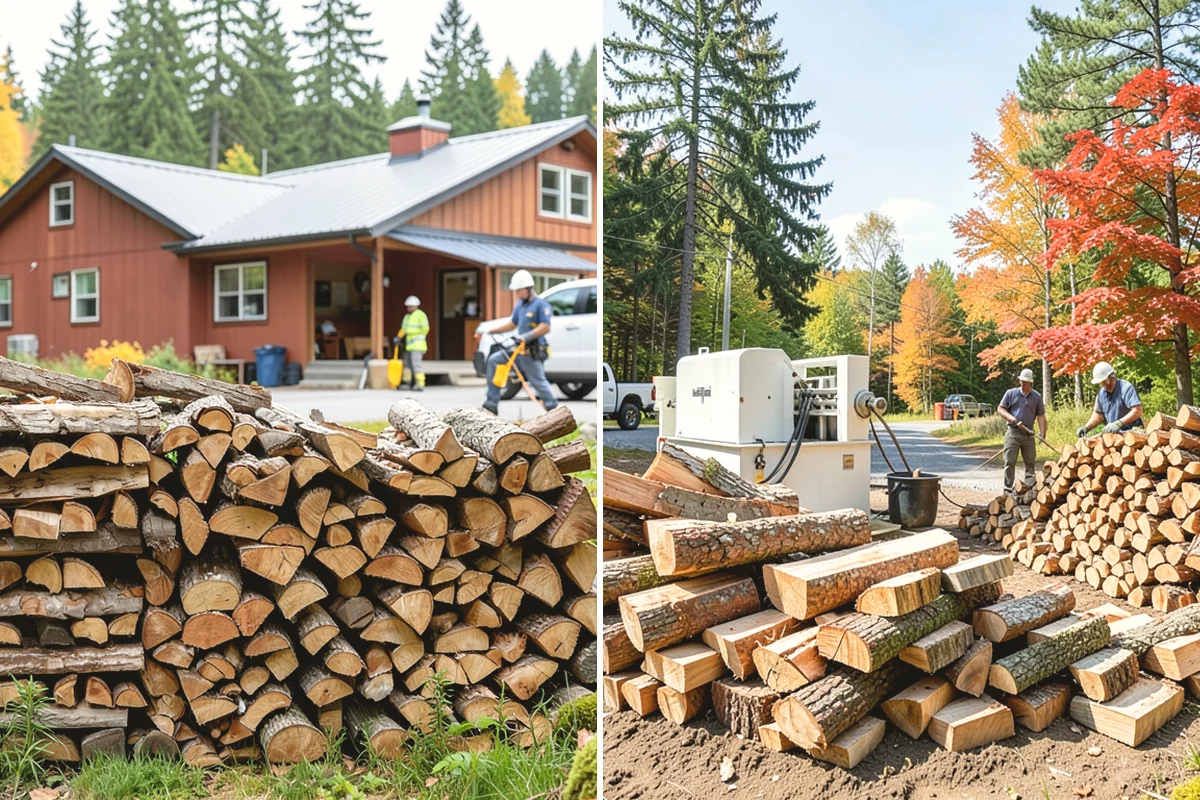 On-Site Firewood Milling in Oak Harbor, Island County, WA - We evaluate your log pile and site access