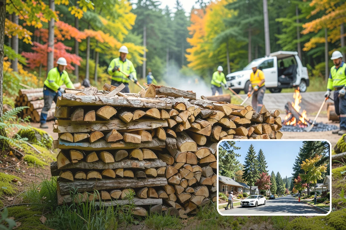 On-Site Firewood Milling in Orting, Pierce County, WA - Handles large log volumes efficiently