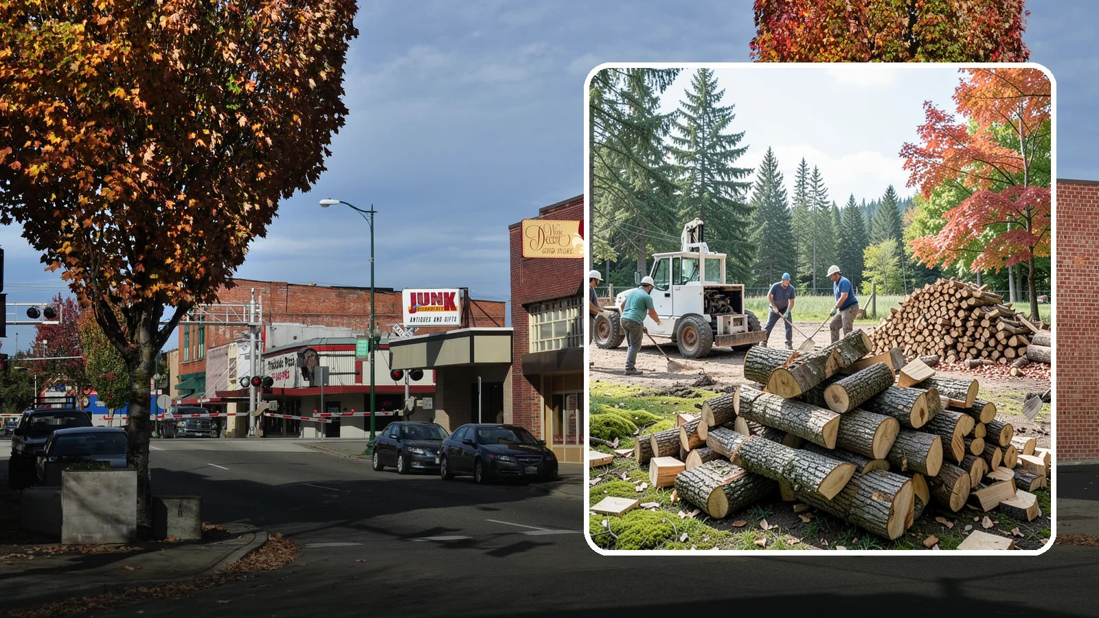 On-Site Firewood Milling in Puyallup, Pierce County, WA - We bring firewood processing equipment to your property to mill logs into finished firewood.