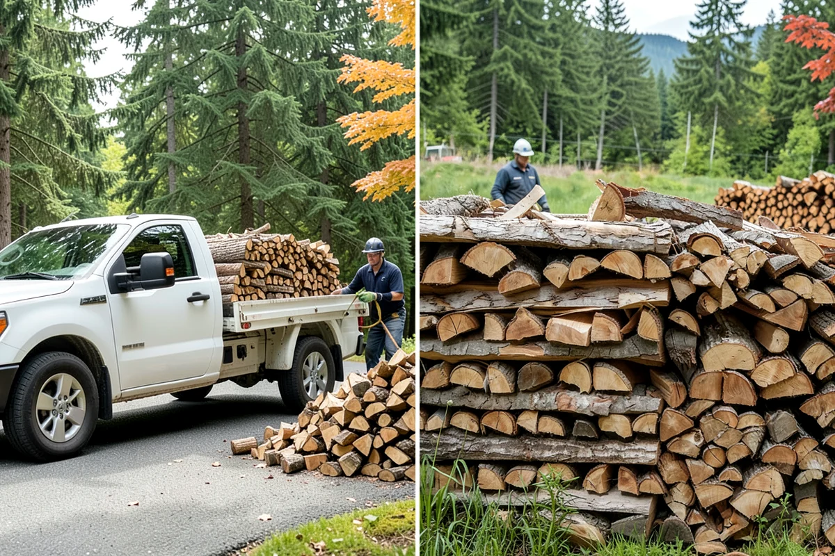 On-Site Firewood Milling in Puyallup, Pierce County, WA - We evaluate your log pile and site access