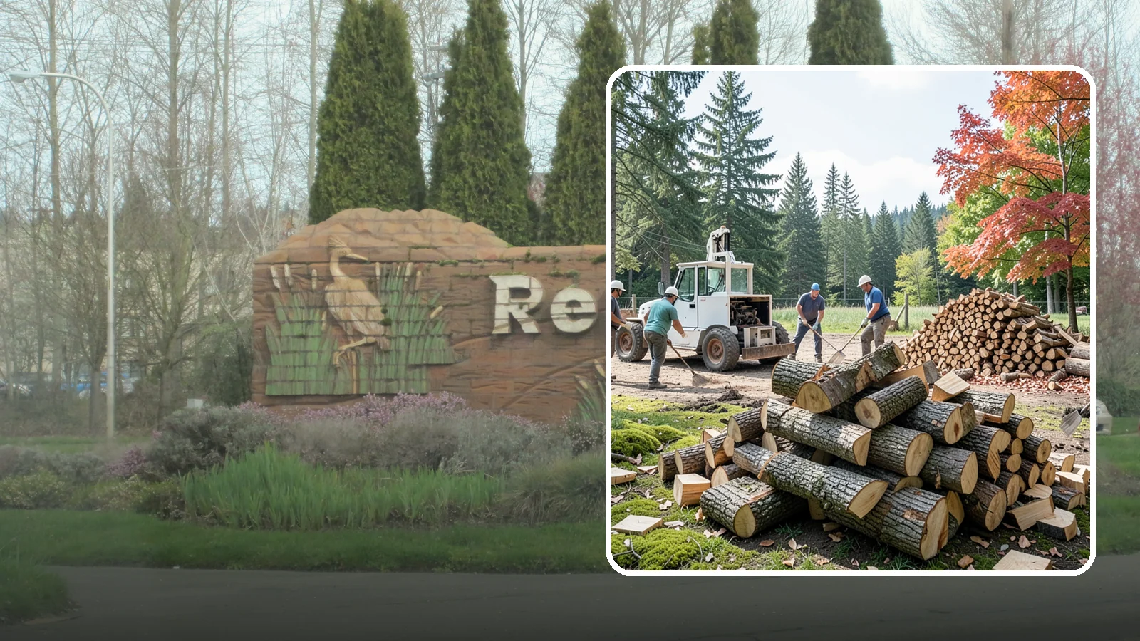 On-Site Firewood Milling in Renton, King County, WA - We bring firewood processing equipment to your property to mill logs into finished firewood.