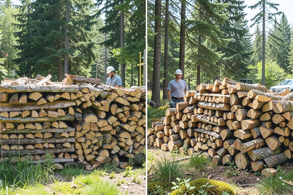 On-Site Firewood Milling in Renton, King County, WA - We evaluate your log pile and site access