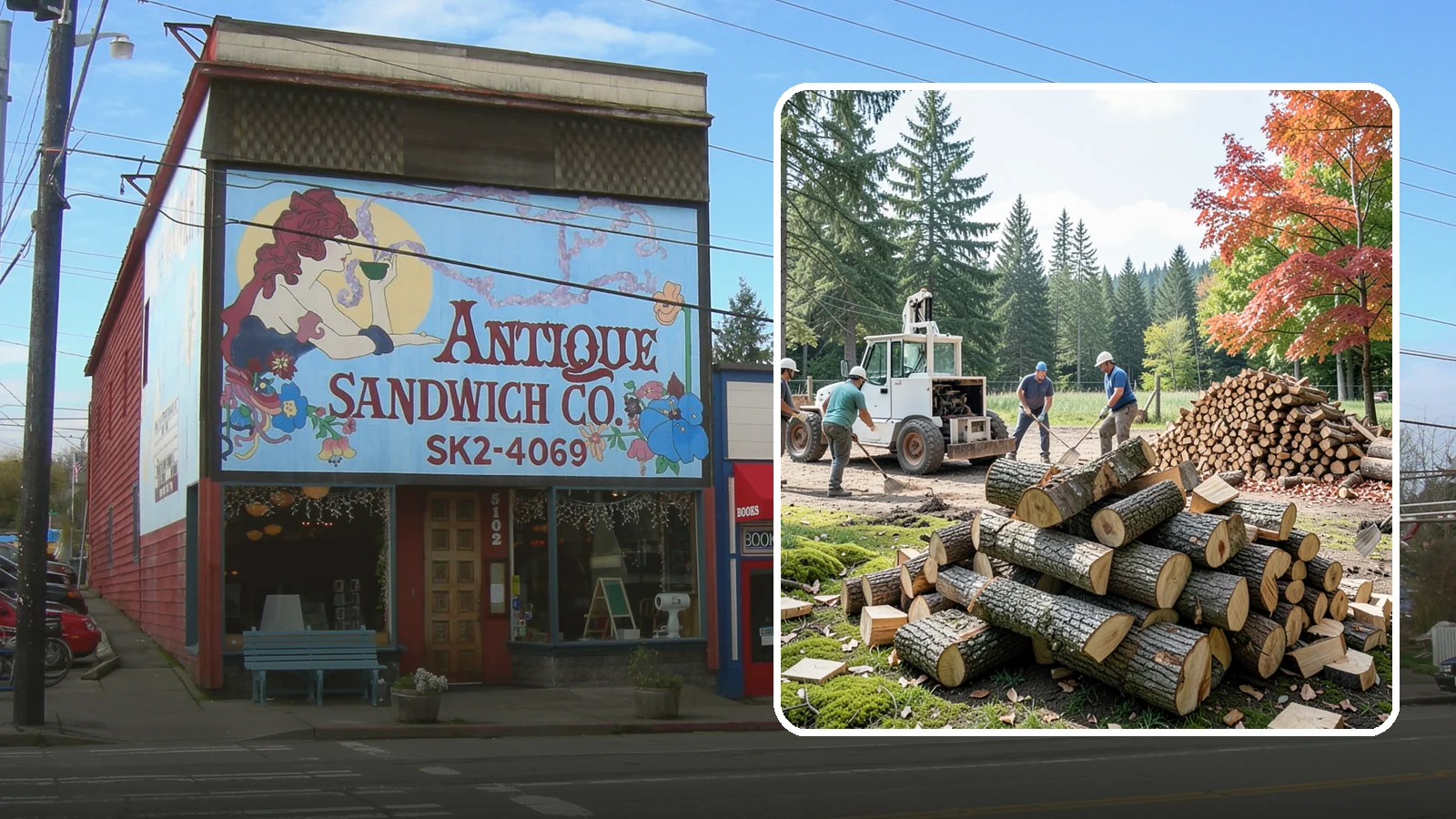 On-Site Firewood Milling in Ruston, Pierce County, WA - We bring firewood processing equipment to your property to mill logs into finished firewood.