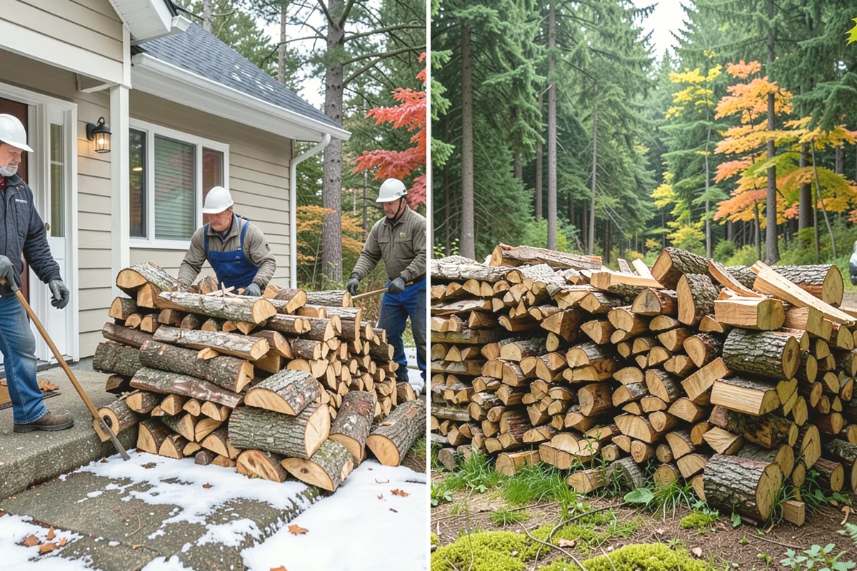 On-Site Firewood Milling in Ruston, Pierce County, WA - We evaluate your log pile and site access