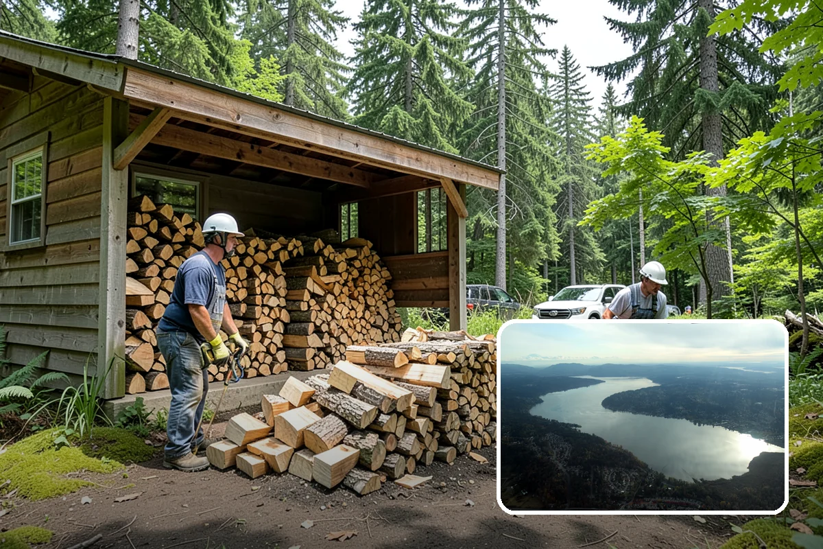 On-Site Firewood Milling in Sammamish, King County, WA - Handles large log volumes efficiently