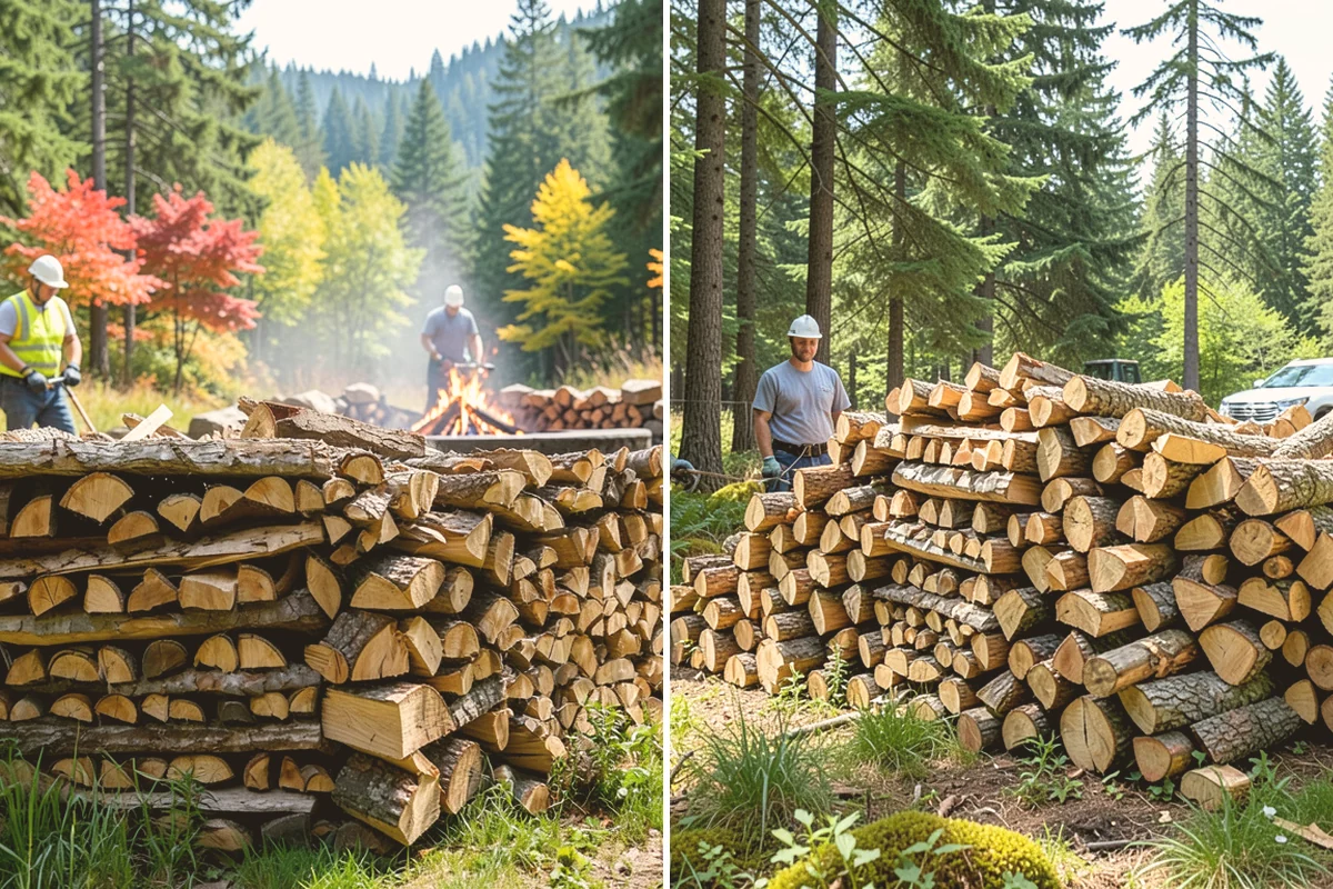 On-Site Firewood Milling in Sammamish, King County, WA - We evaluate your log pile and site access