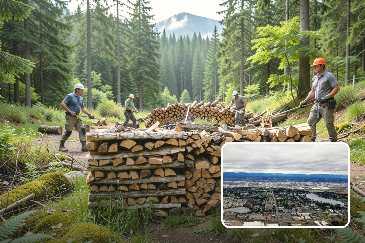 On-Site Firewood Milling in SeaTac, King County, WA - Handles large log volumes efficiently