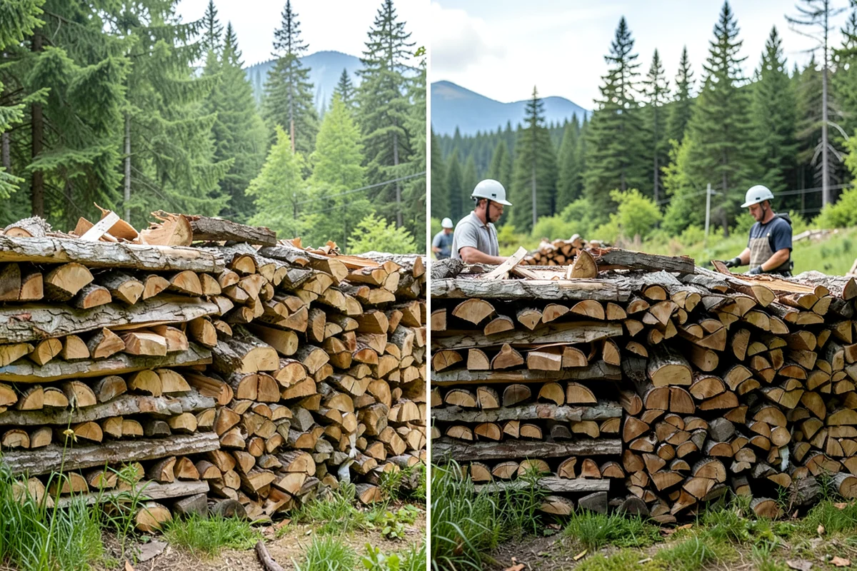 On-Site Firewood Milling in Seattle, King County, WA - We evaluate your log pile and site access