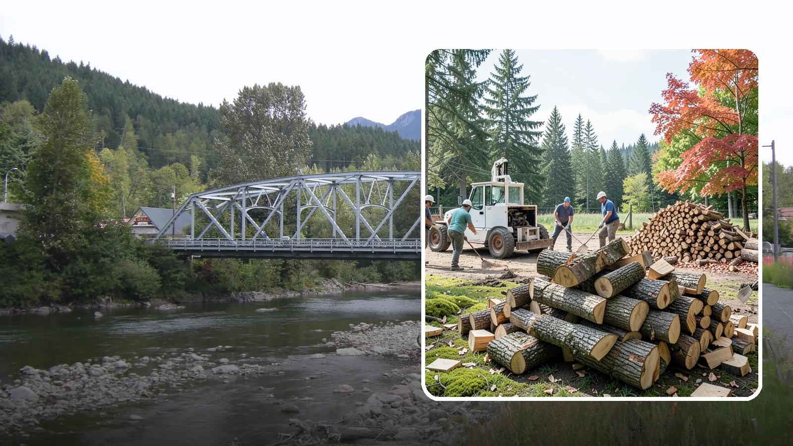 On-Site Firewood Milling in Skykomish, King County, WA - We bring firewood processing equipment to your property to mill logs into finished firewood.