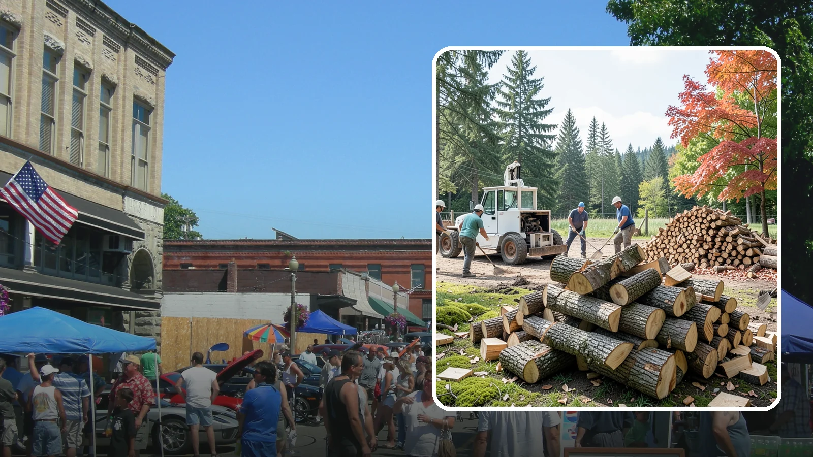On-Site Firewood Milling in Snohomish, Snohomish County, WA - We bring firewood processing equipment to your property to mill logs into finished firewood.