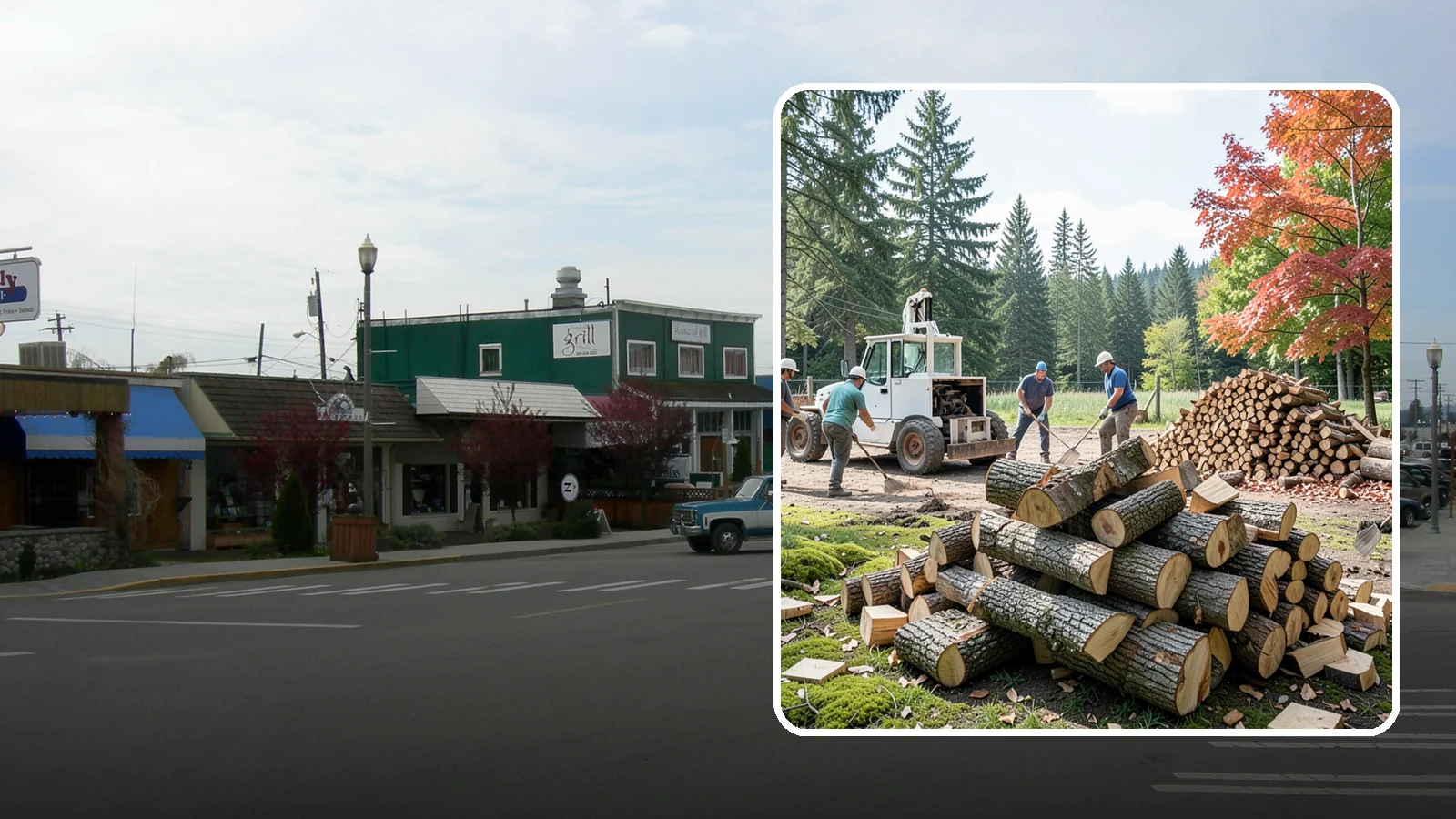 On-Site Firewood Milling in Stanwood, Snohomish County, WA - We bring firewood processing equipment to your property to mill logs into finished firewood.