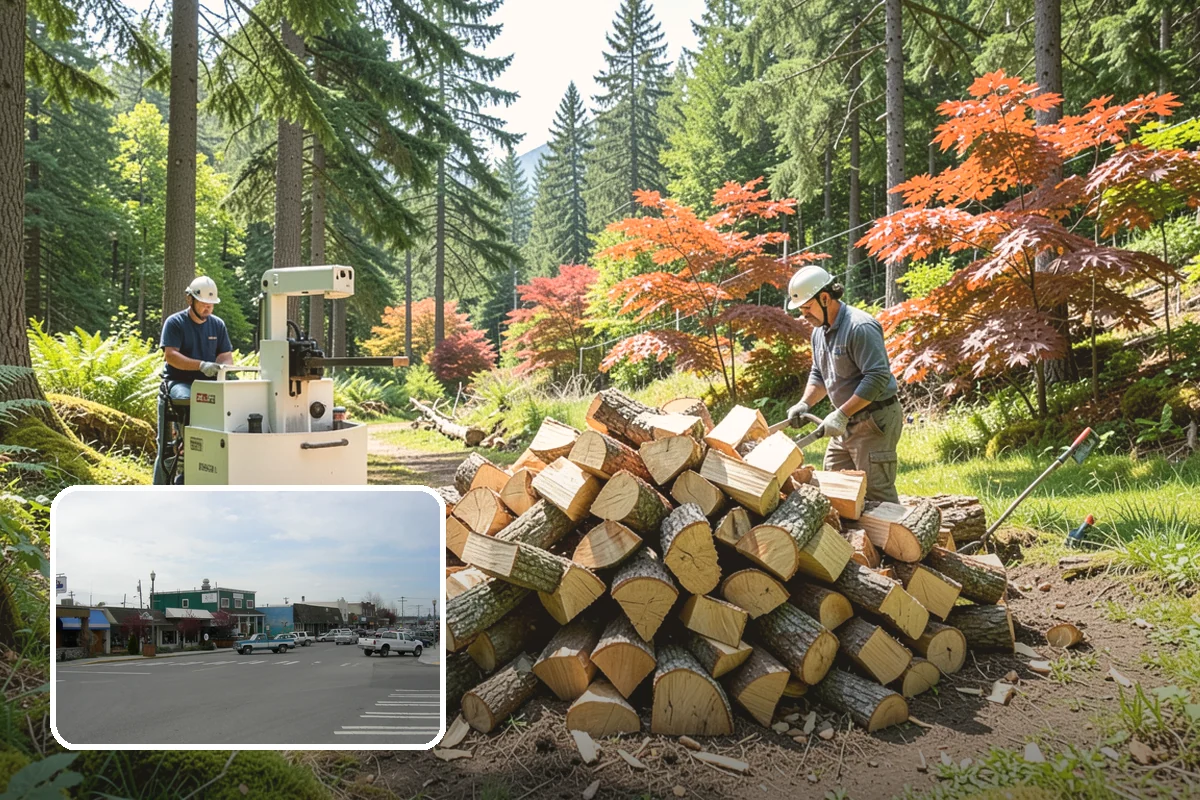 On-Site Firewood Milling in Stanwood, Snohomish County, WA - Handles large log volumes efficiently