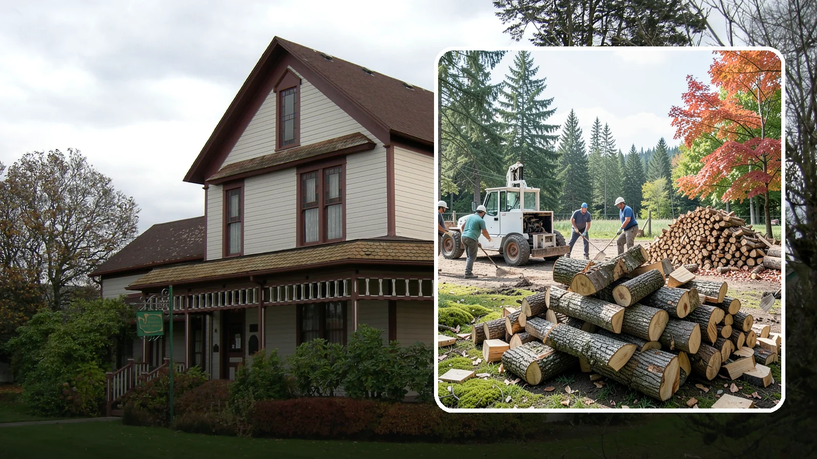 On-Site Firewood Milling in Sumner, Pierce County, WA - We bring firewood processing equipment to your property to mill logs into finished firewood.