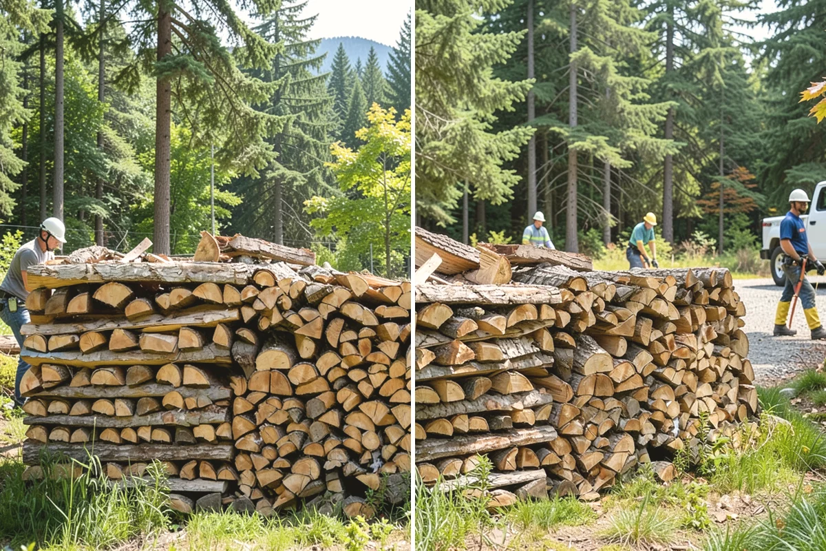 On-Site Firewood Milling in Tukwila, King County, WA - We evaluate your log pile and site access