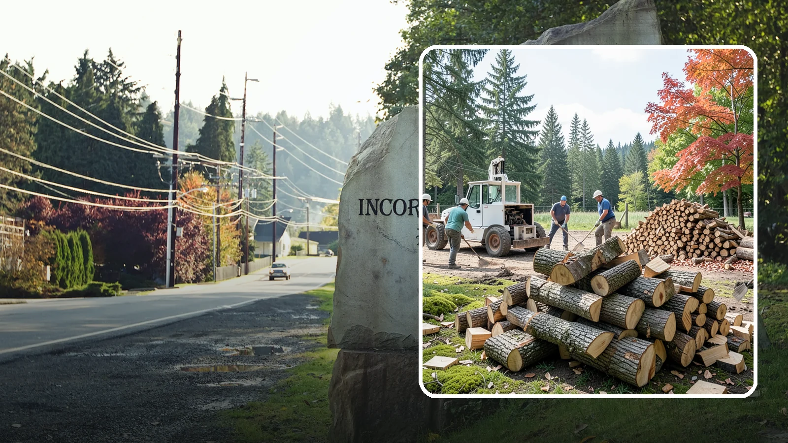 On-Site Firewood Milling in Wilkeson, Pierce County, WA - We bring firewood processing equipment to your property to mill logs into finished firewood.