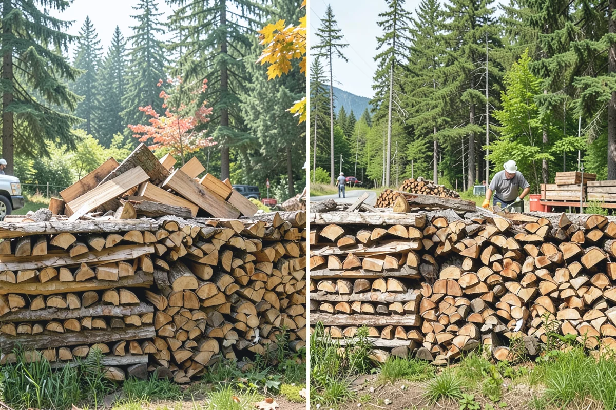 On-Site Firewood Milling in Wilkeson, Pierce County, WA - We evaluate your log pile and site access