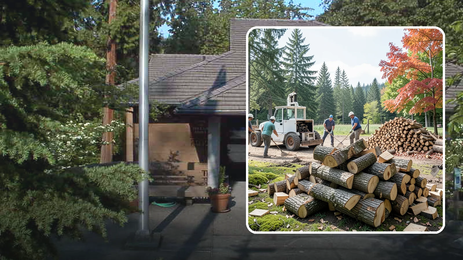 On-Site Firewood Milling in Yarrow Point, King County, WA - We bring firewood processing equipment to your property to mill logs into finished firewood.