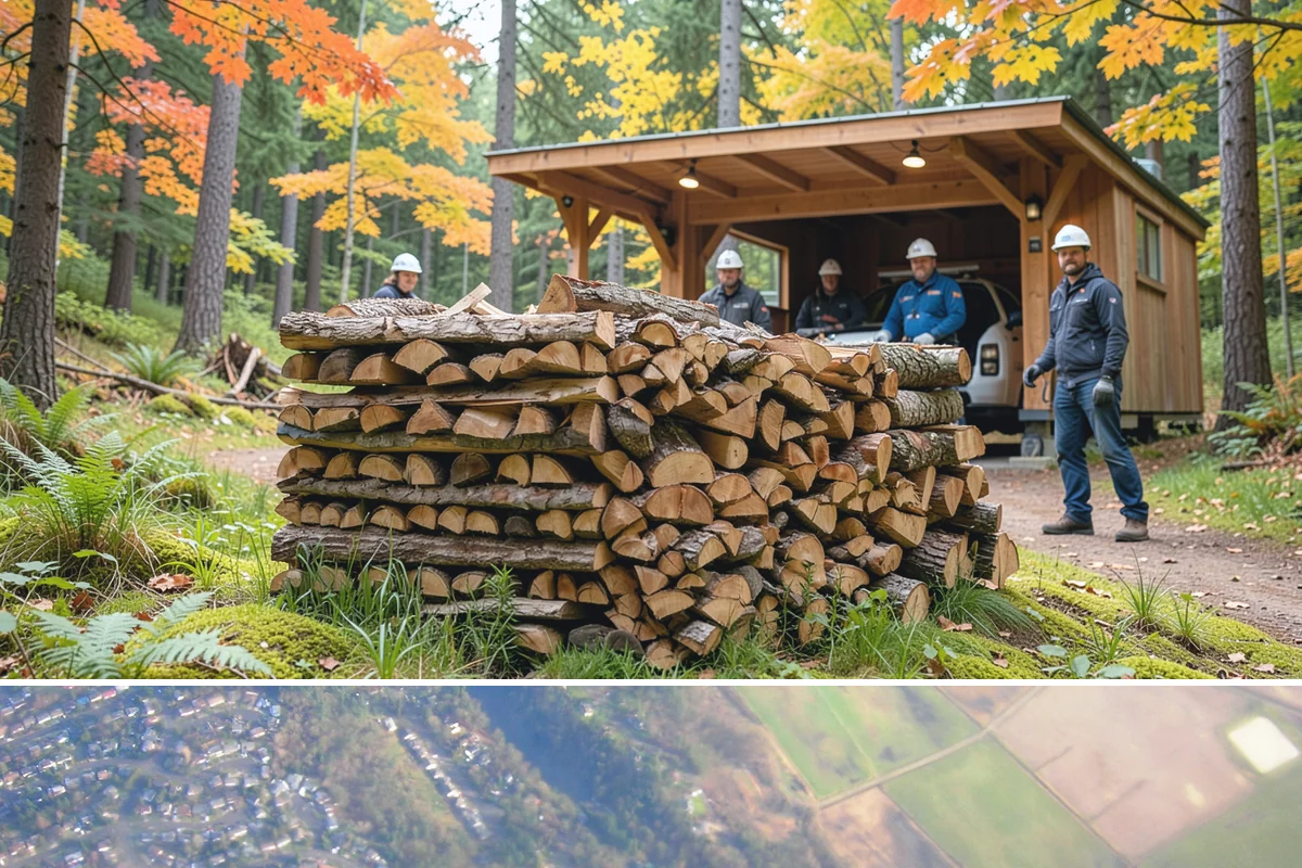 Outdoor Fireplace Wood in Algona, King County, WA - Outdoor fireplaces get heavy use in spring and fall shoulder seasons, so stock up ahead of those months.