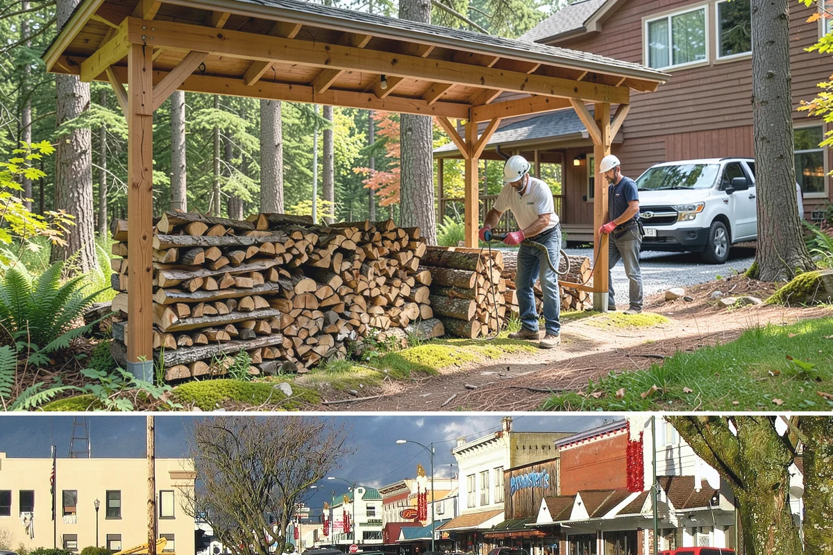 Outdoor Fireplace Wood in Arlington, Snohomish County, WA - Outdoor fireplaces get heavy use in spring and fall shoulder seasons, so stock up ahead of those months.