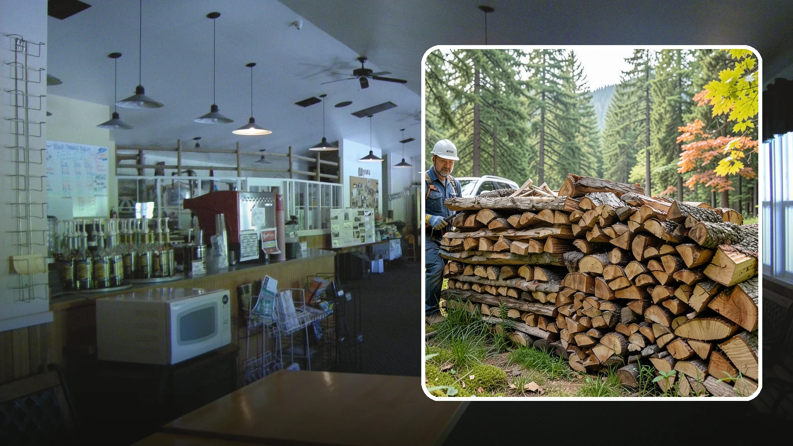 Outdoor Fireplace Wood in Black Diamond, King County, WA - Seasoned firewood delivery for outdoor fireplaces, patios, and covered living spaces.