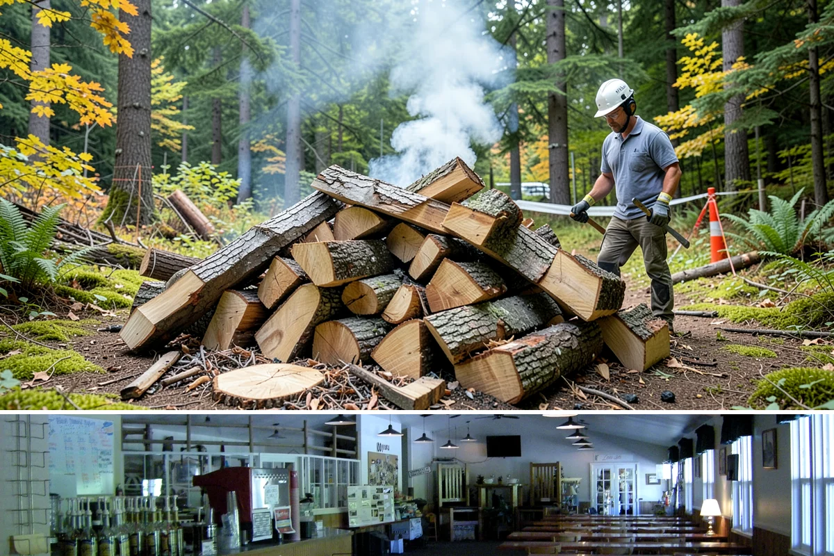 Outdoor Fireplace Wood in Black Diamond, King County, WA - Outdoor fireplaces get heavy use in spring and fall shoulder seasons, so stock up ahead of those months.