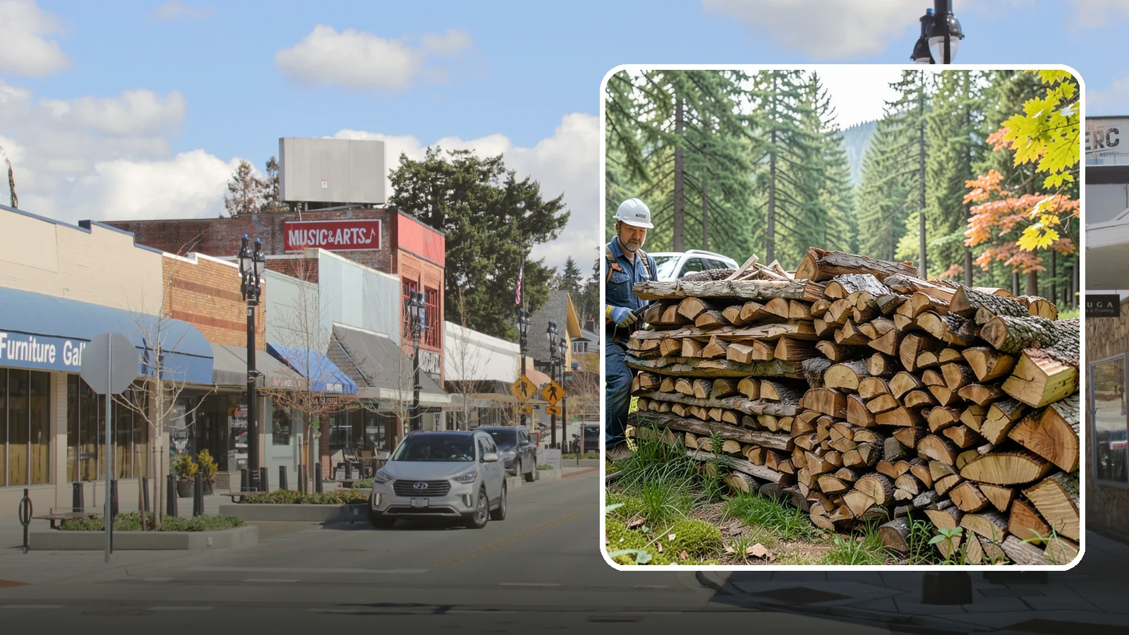 Outdoor Fireplace Wood in Bothell, King County, WA - Seasoned firewood delivery for outdoor fireplaces, patios, and covered living spaces.