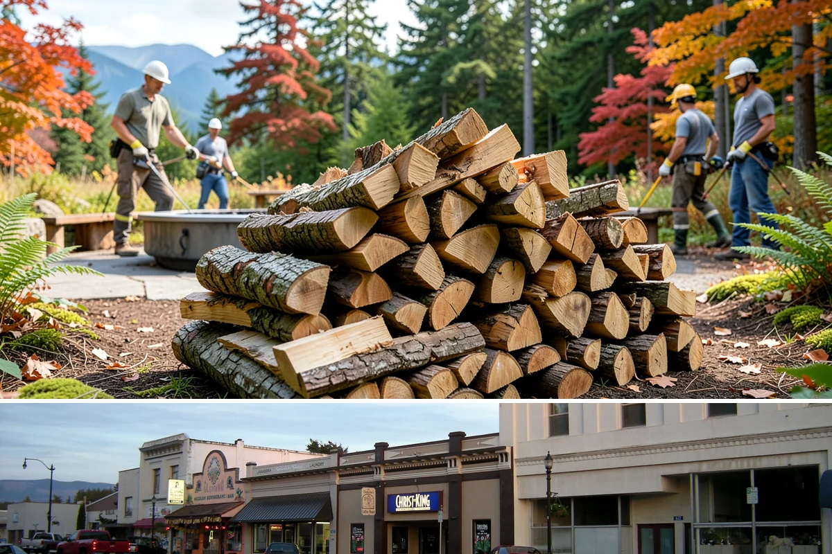 Outdoor Fireplace Wood in Burlington, Skagit County, WA - Outdoor fireplaces get heavy use in spring and fall shoulder seasons, so stock up ahead of those months.