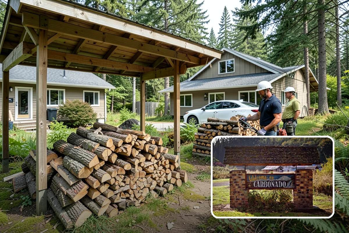 Outdoor Fireplace Wood in Carbonado, Pierce County, WA - Seasoned for a clean, steady flame