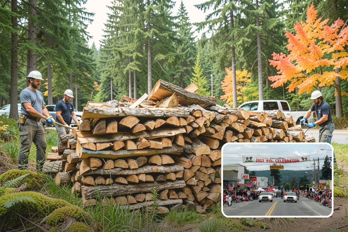 Outdoor Fireplace Wood in Carnation, King County, WA - Seasoned for a clean, steady flame