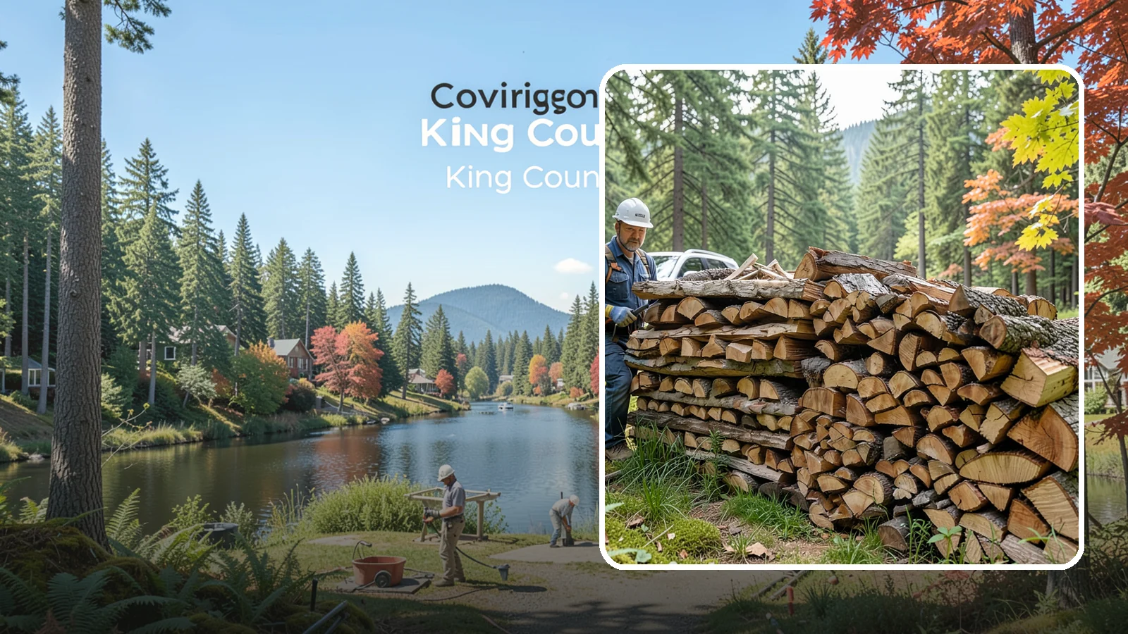 Outdoor Fireplace Wood in Covington, King County, WA - Seasoned firewood delivery for outdoor fireplaces, patios, and covered living spaces.