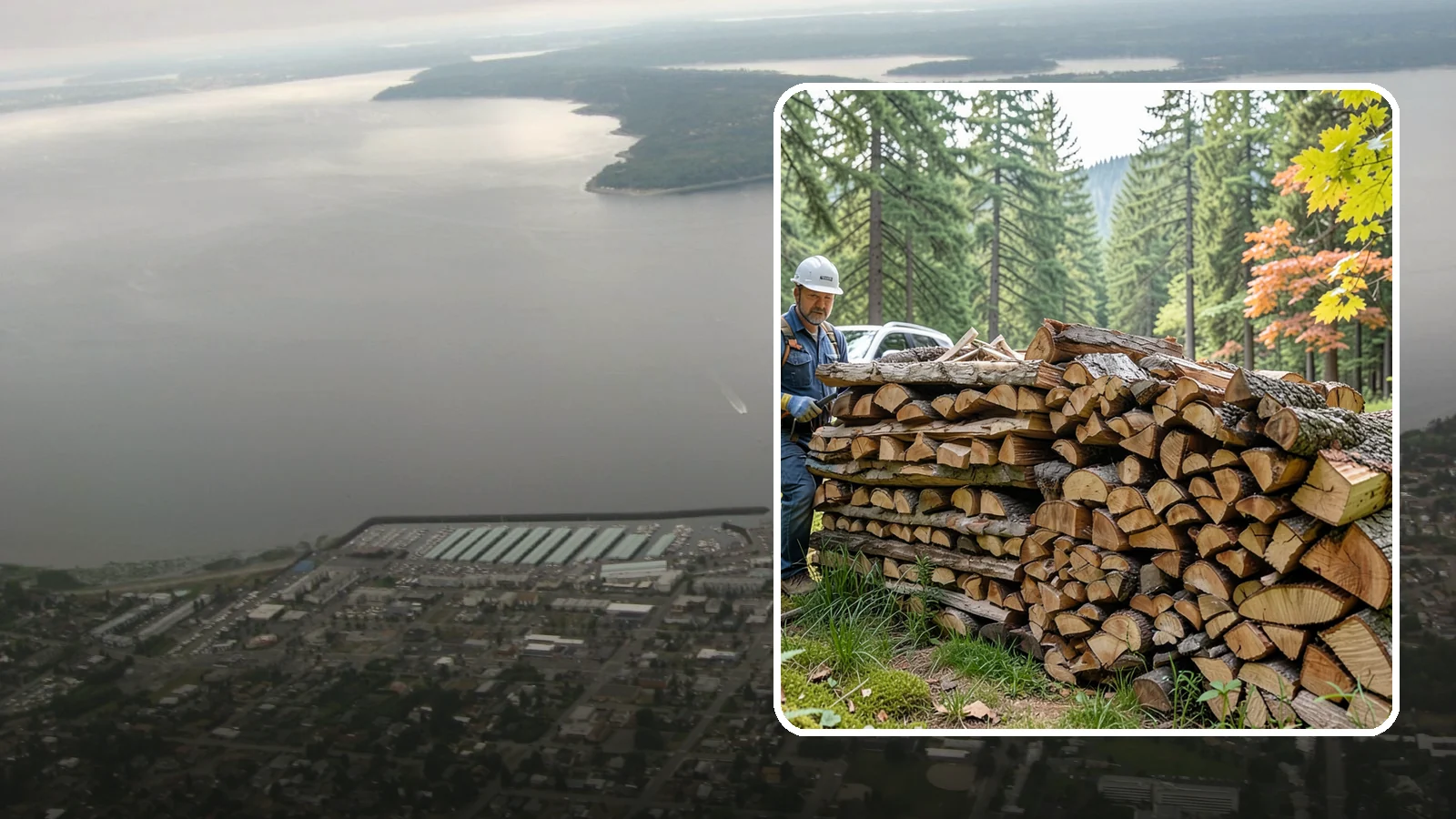 Outdoor Fireplace Wood in Des Moines, King County, WA - Seasoned firewood delivery for outdoor fireplaces, patios, and covered living spaces.