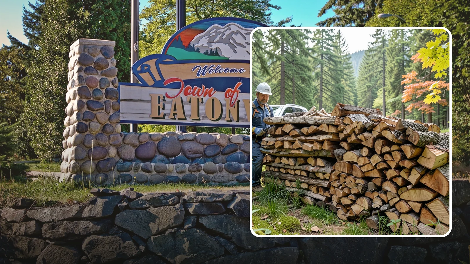 Outdoor Fireplace Wood in Eatonville, Pierce County, WA - Seasoned firewood delivery for outdoor fireplaces, patios, and covered living spaces.