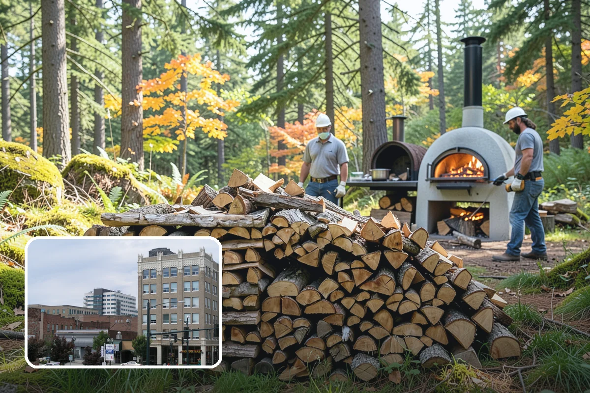 Outdoor Fireplace Wood in Everett, Snohomish County, WA - Seasoned for a clean, steady flame