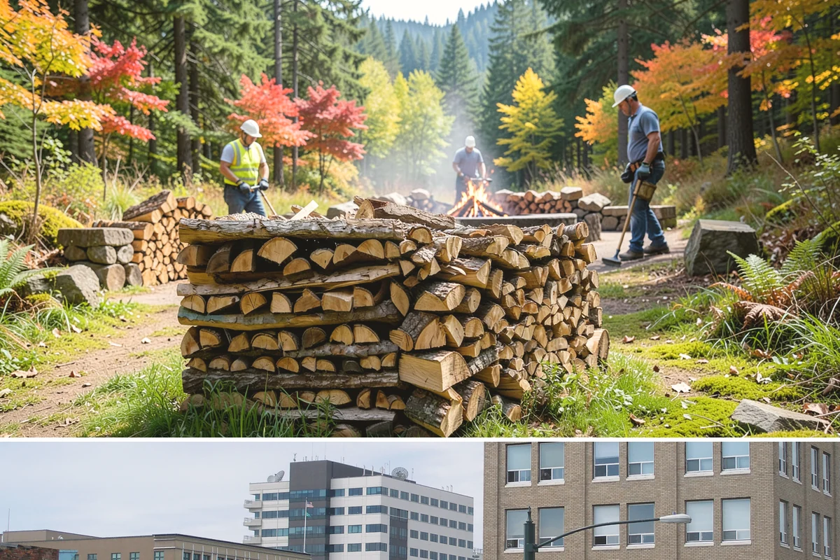 Outdoor Fireplace Wood in Everett, Snohomish County, WA - Outdoor fireplaces get heavy use in spring and fall shoulder seasons, so stock up ahead of those months.