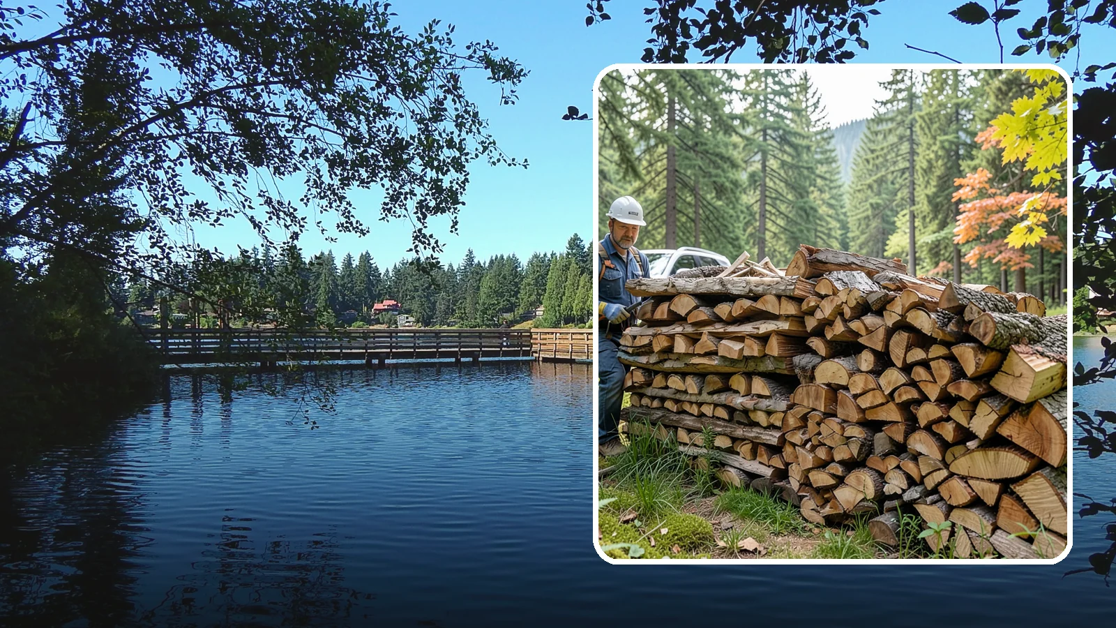 Outdoor Fireplace Wood in Federal Way, King County, WA - Seasoned firewood delivery for outdoor fireplaces, patios, and covered living spaces.
