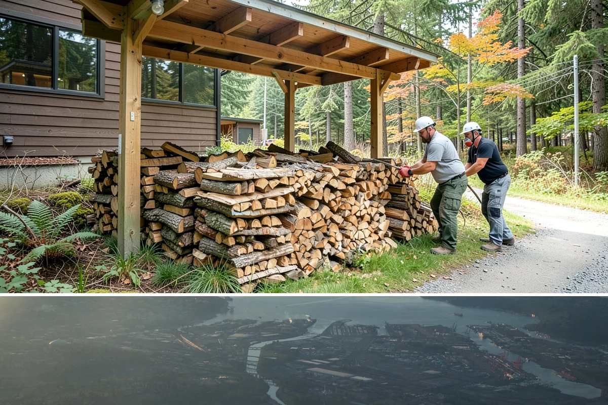 Outdoor Fireplace Wood in Fife, Pierce County, WA - Outdoor fireplaces get heavy use in spring and fall shoulder seasons, so stock up ahead of those months.