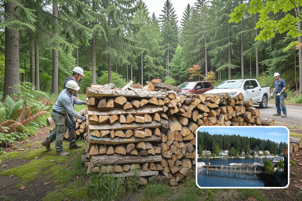 Outdoor Fireplace Wood in Gig Harbor, Pierce County, WA - Seasoned for a clean, steady flame