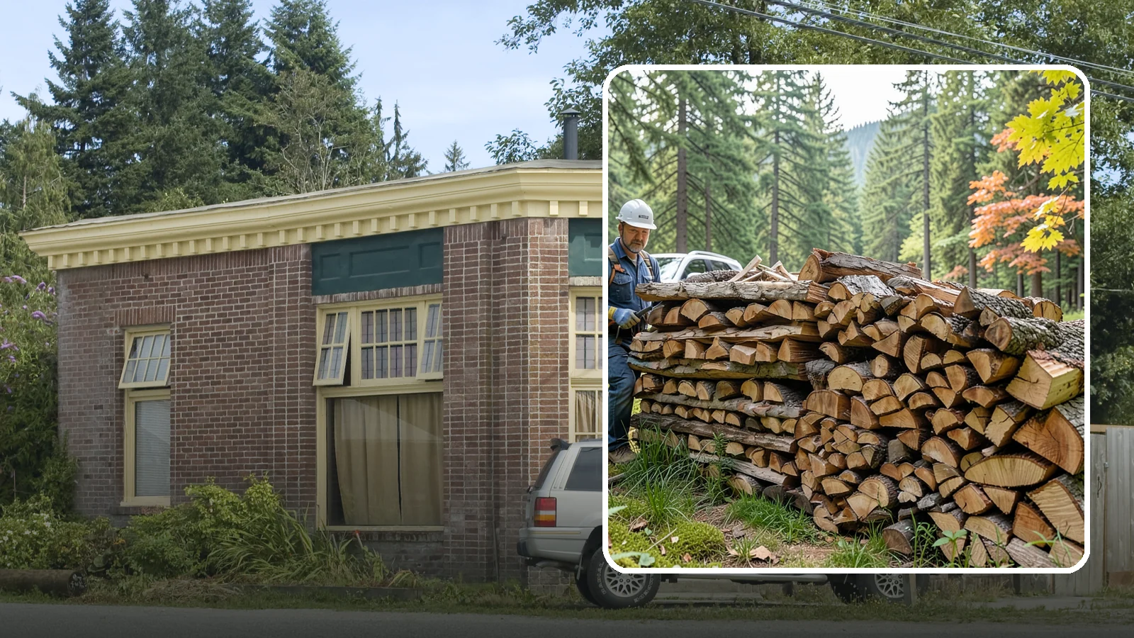 Outdoor Fireplace Wood in Hamilton, Skagit County, WA - Seasoned firewood delivery for outdoor fireplaces, patios, and covered living spaces.