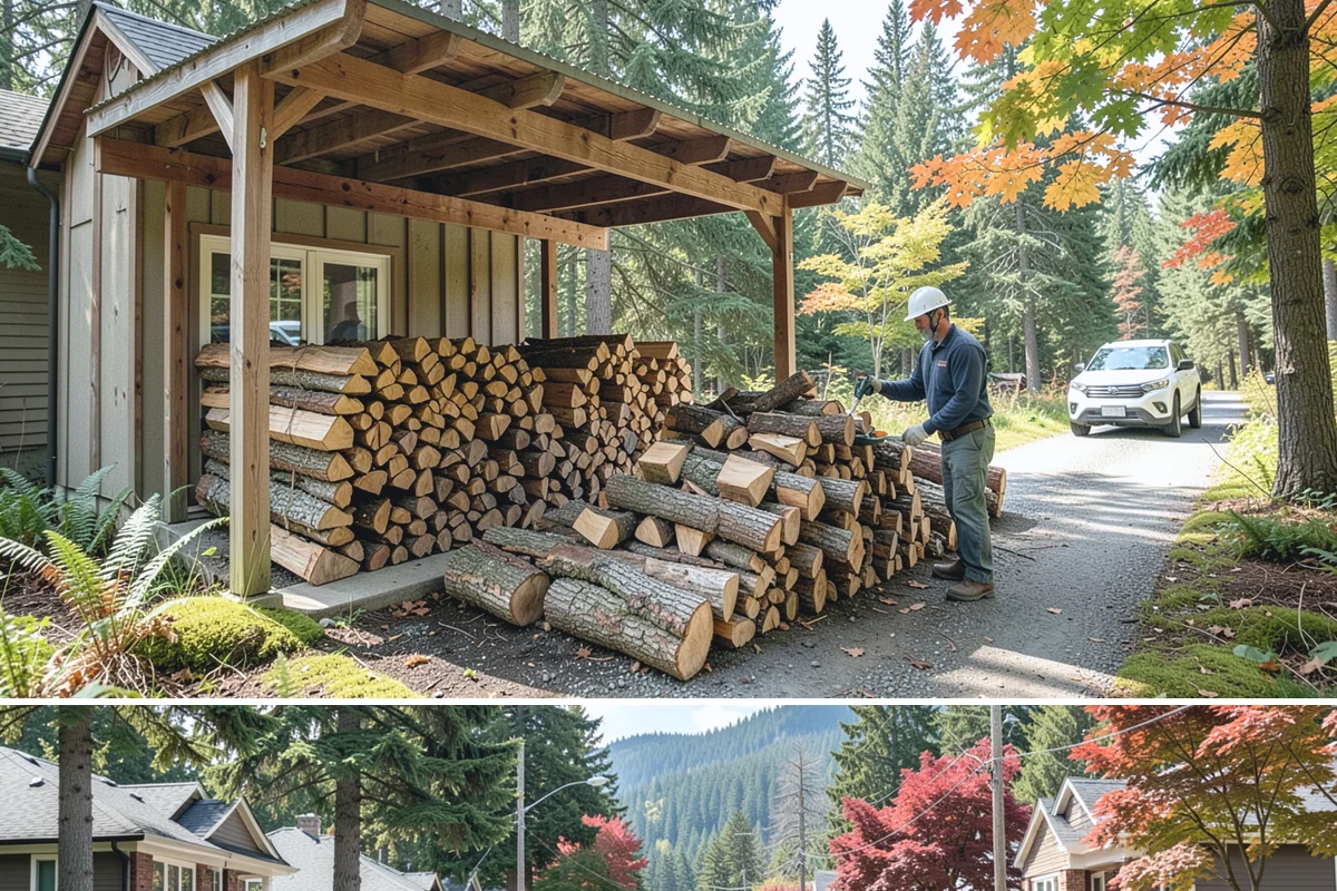 Outdoor Fireplace Wood in Hunts Point, King County, WA - Outdoor fireplaces get heavy use in spring and fall shoulder seasons, so stock up ahead of those months.