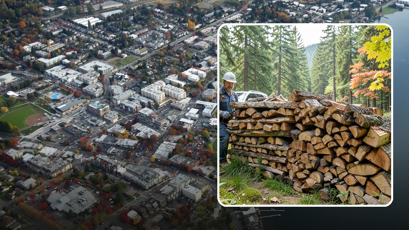Outdoor Fireplace Wood in Kirkland, King County, WA - Seasoned firewood delivery for outdoor fireplaces, patios, and covered living spaces.