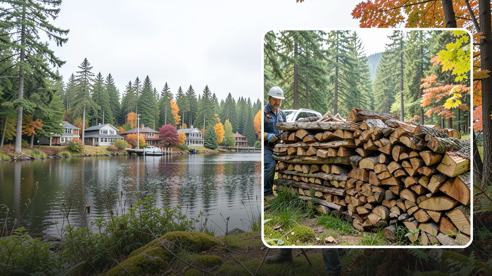 Outdoor Fireplace Wood in La Conner, Skagit County, WA - Seasoned firewood delivery for outdoor fireplaces, patios, and covered living spaces.